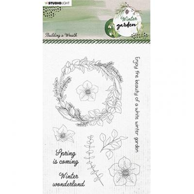 StudioLight Winter Garden Clear Stamps - Building A Wreath