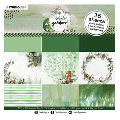 StudioLight Winter Garden Designpapier -  Greens Paper Pad