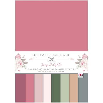 The Paper Boutique Rosy Delights Designpapier - Coloured Card Collection