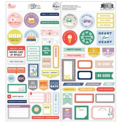 Pinkfresh Studio Life Right Now Sticker - Cardstock Stickers