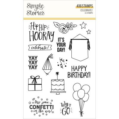 Simple Stories Celebrate! Clear Stamps - Celebrate!