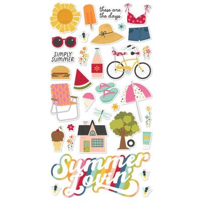 Simple Stories Summer Lovin' Sticker - Chipboard Stickers