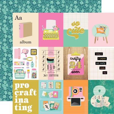 Simple Stories Let's Get Crafty Designpapier - 3 x 4 Inch Elements