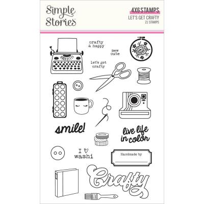 Simple Stories Let's Get Crafty Clear Stamps - Let's Get Crafty