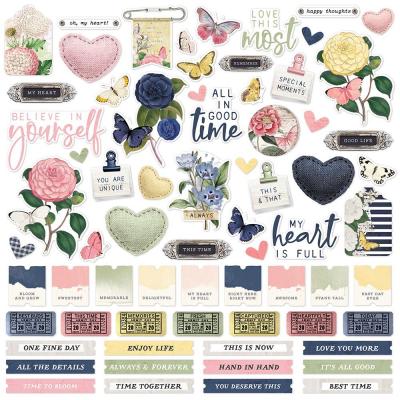 Simple Stories Simple Vintage Indigo Garden Sticker - Combo