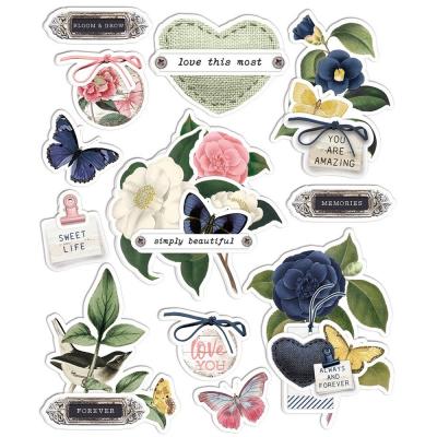 Simple Stories Simple Vintage Indigo Garden Sticker - Layered Stickers