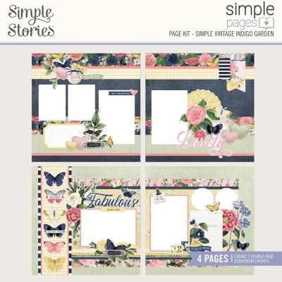 Simple Stories Simple Vintage Indigo Garden Die Cuts - Pages Page Kit
