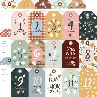 Simple Stories Boho Baby Designpapier - Tags