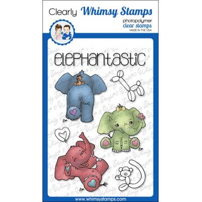 Whimsy Stamps Barbara Sproatmeyer Clear Stamps - Elephantastic Elephants
