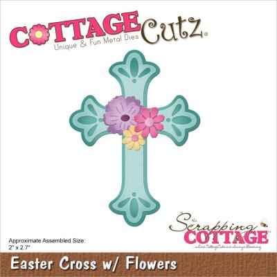 CottageCutz Dies -  Easter Cross With Flowers
