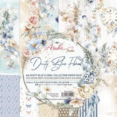 Asuka Studio Dusty Blue Floral Designpapiere - Paper Pack