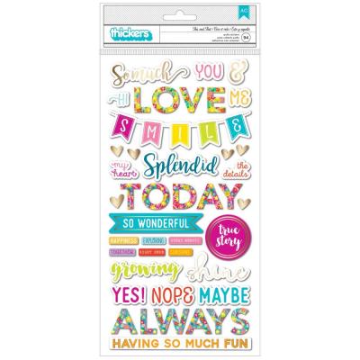 American Crafts Paige Evans Splendid Sticker - This & That Phrase