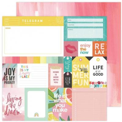 American Craft Heidi Swapp Sun Chaser Designpapier - Happy Thoughts