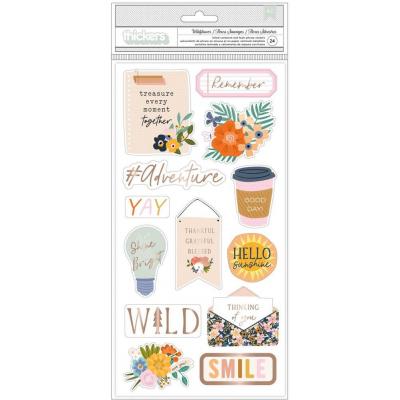 American Crafts Jen Hadfield Live & Let Grow Sticker - Thickers Stickers Phrase