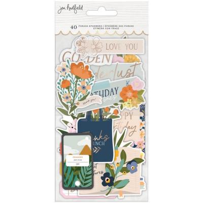 American Crafts Jen Hadfield Live & Let Grow Die Cuts - Ephemera Phrase