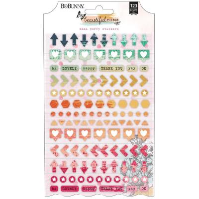 Bo Bunny Beautiful Things Stickers - Puffy Stickers