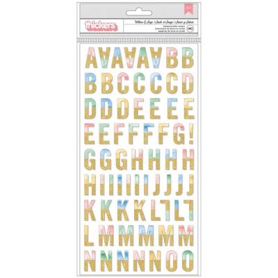 Bo Bunny Willow & Sage Sticker - Thickers Stickers Alphabet