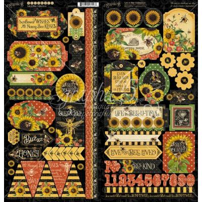 Graphic 45 Let It Bee Sticker - Cardstock Stickers