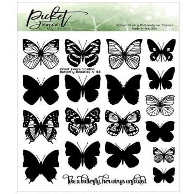 Picket Fence Studios Clear Stamp - Butterfly Beauties