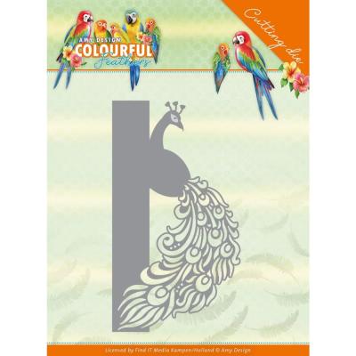 Find It Trading Amy Design Colourful Feathers Stanzschablonen - Peacock Tail