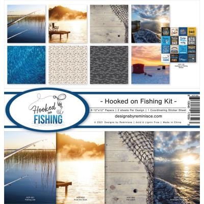 Reminisce Designpapiere - Hooked On Fishing