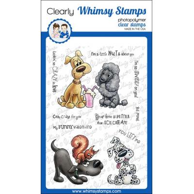 Whimsy Stamps Crissy Armstrong Clear Stamps - Doggie Valentine Friends