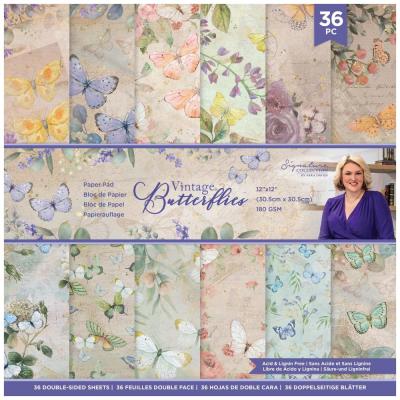 Crafter's Companion Vintage Butterflies Designpapiere - Paper Pad
