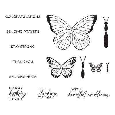 Spellbinders Clear Stamps - Butterfly Sentiments