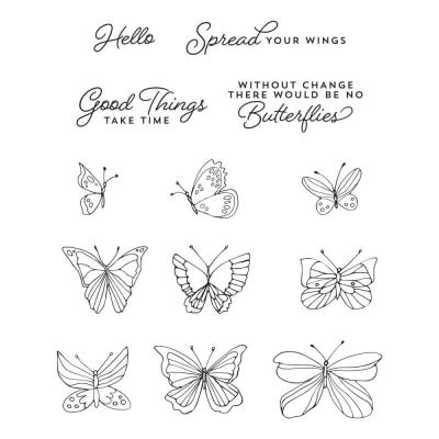 Spellbinders Clear Stamps - Whimsical Butterfly