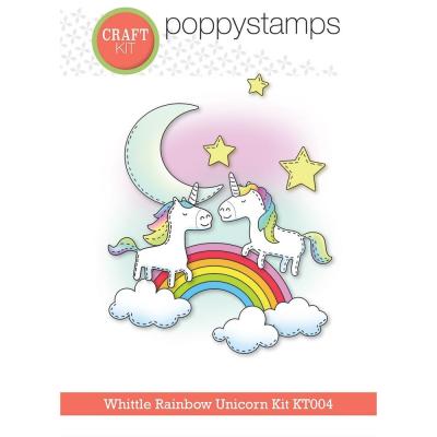 Poppystamps Clear Stamps - Whittle Rainbow Unicorn Kit