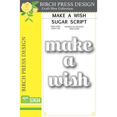 Birch Press Design Dies - Make A Wish Sugar Script