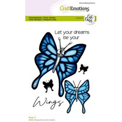 CraftEmotions Clear Stamps - Blue Butterfly