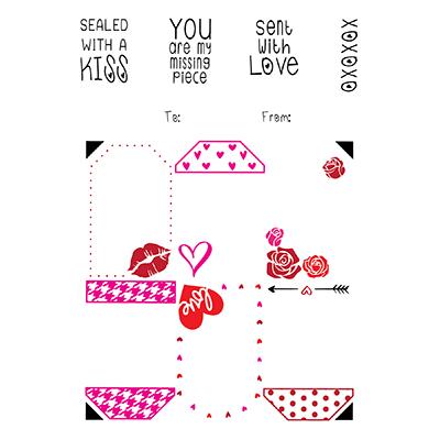 LDRS Creative Clear Stamps -  Love Tag Stack