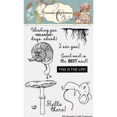 Colorado Craft Company Kris Lauren Clear Stamps - This Is The Life Toadstool