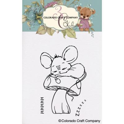 Colorado Craft Company Kris Lauren Clear Stamps - Sleeping Mouse