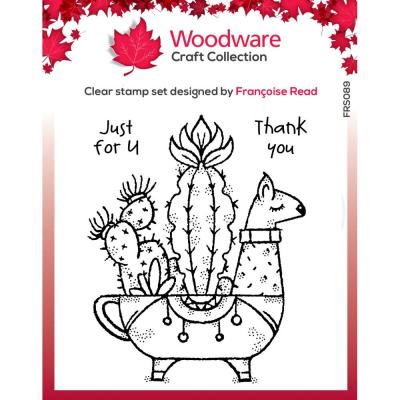 Creative Expressions Woodware Clear Stamp - Llama Planter
