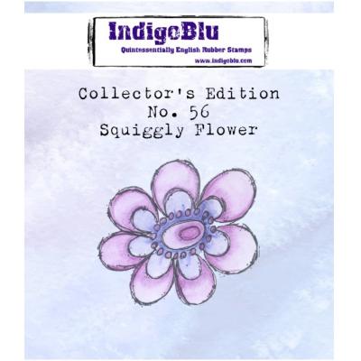 IndigoBlu Rubber Stamp - Squiggly Flower