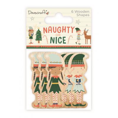 Dovecraft Naughty Or Nice - Wooden Shapes Elves