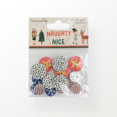 Dovecraft Naughty Or Nice - Wooden Buttons