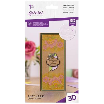 Gemini 3D Embossing Slimline Folder - Embellished Lace