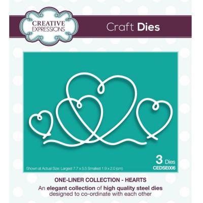 Creative Expressions One-Liner Collection Craft Dies - Hearts