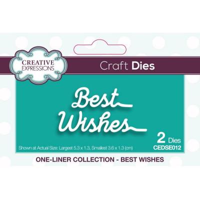Creative Expressions One-Liner Collection Craft Dies - Best Wishes