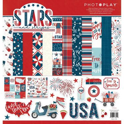 Photoplay Paper Stars & Stripes Designpapiere - Collection Pack