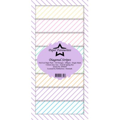 Dixi Craft Paper Favourites Diagonal Stripes Designpapier - Paper Pack