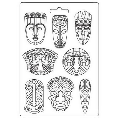Stamperia Savana Soft Mould - Tribal Masks