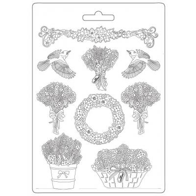 Stamperia Provence Soft Mould - Garlands And Bouquets