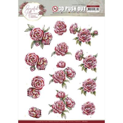 Find It Trading Yvonne Creations Graceful Flowers Punchout Sheet - Pink Roses