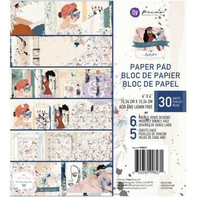 Prima Marketing Indigo Flowers Designpapier - Paper Pad