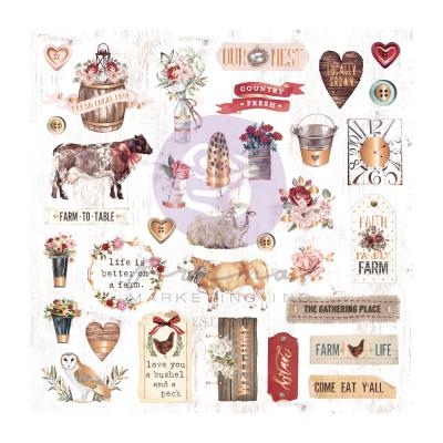 Prima Marketing  Farm Sweet Farm Die Cuts - Ephemera