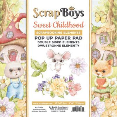 ScrapBoys Sweet Childhood Designpapiere - Pop Up Paper Pad